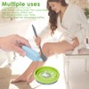 LYIGEOL 21" Lotion applicator for Back,Silicone Body Scrubber,Foldable Bath Brush