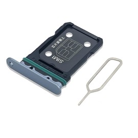 Eonpam Original DUAL SIM Card Slot Tray Holder Replacement for (Oppo Find X3 Neo) Incl SIM Pin (Silver)