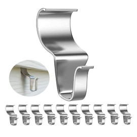 Yindeful Vinyl Siding Hooks, 10 Pcs New Heavy Duty Stainless Steel Siding Hooks No Hole Vinyl Siding Clips, Multifunctional Outdoor Hook Hangers for Hanging Doorplates Wreaths and Holiday Decorations