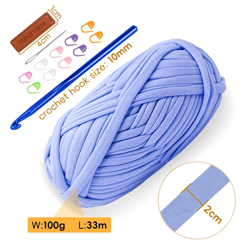 T Shirt Yarn for Crocheting 100gx2 Chunky Crochet Yarn Elastic