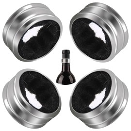 Kitwinney Stainless Steel Wine Bottle Collars, Classy Wine Collar Drip Rings, 4 Pack Simple and Durable Wine Drop Stoppers with Velvet Felts, Small Handy Gadgets for Kitchen and Bar