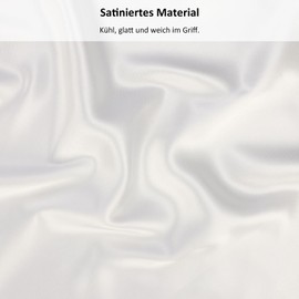 Lirex Satin Fitted Sheet 160 x 200 cm, Silk Fitted Sheet Luxurious and Silky Smooth Soft Microfibre Bed Sheet for up to 35 cm Mattress, White