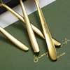 Gold Teaspoons, 6 Piece Silverware, Stainless Steel Small Spoons for