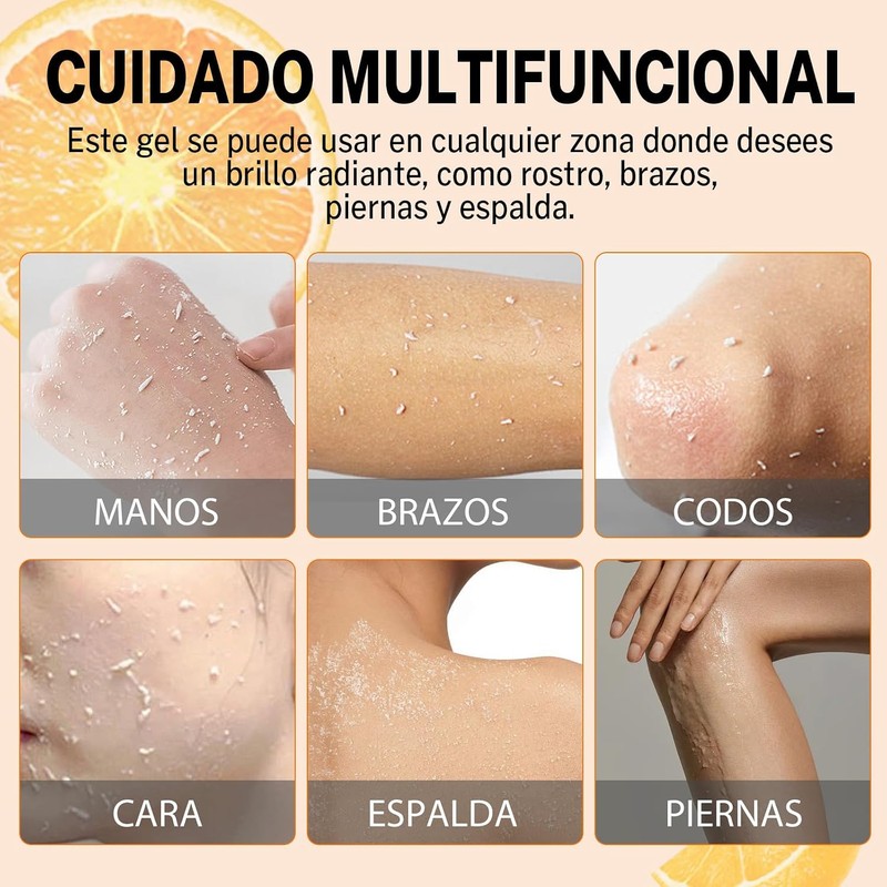 Gel Exfoliante Facial Naranja 2 pcs – Limpieza Profunda y