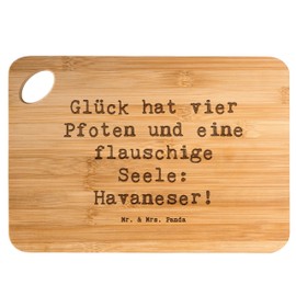 Mr. & Mrs. Panda Bamboo Chopping Board Saying Havanese Happiness - Gift, Faithful Friends, Boards, Happy Nature, Wooden Boards, Dog, Chopping Board