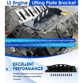 LS Engine Lift Plate Hoist Picker Cranet Lifting Plate Bracket for Chevy LS Series LSX LS LS1 LS2 LS3 LQ4 6.0 6.2 5.3 4.8 Gen 3 4