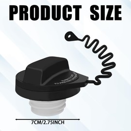 QQWD Gas Cap Fuel Cap for Volvo C30 XC60 XC70 XC90 V50 V60 V70 S40 S60 S80, Fuel Tank Filler Cap Automotive Replacement 31392044 31321925 for Volvo Accessories(Black)