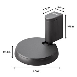 VACNEA Heavy Duty Windproof Door Stopper, Mechanical Height Adjustable Floor Door Stops Keep Door Open, No Drilling Doorstops Door Catch Holder with Screws and Adhesive Pads, 2 Pack, Grey