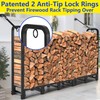 Amagabeli 6ft Firewood Rack Outdoor Heavy Duty Fire Wood Rack