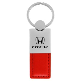 Au-TOMOTIVE GOLD Duo Rectangular Leather Key Chain for Honda HR-V (Red)