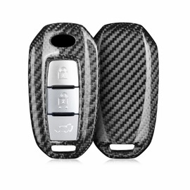 T-carbon Key Fob Cover Fits Infiniti QX60 2023; Real Glass Fiber Key Fob Case Shell Protector with Keychain Fits Infiniti Q50 Q60 2022-2024 QX50 QX55 4/5/6 Buttons Smart Remote Keyless Accessories