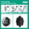 Tem8(R7Pro) Bathroom Shower Filter Fixture with Wireless Temperature Display |
