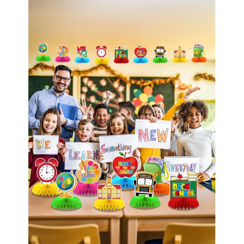 Adeyoo Back to School Table Decorations - 9 Pcs Welcome