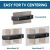 FITUEYES Floating TV Stand Wall Mounted Shelf with Blue LED