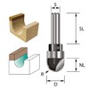 ENT 12512 Chamfer Cutter HW, Shank (S) 8 mm, Radius