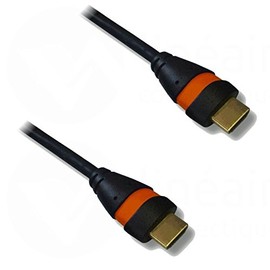 Lineaire HDMI Cable Type A Male black/orange 1m50
