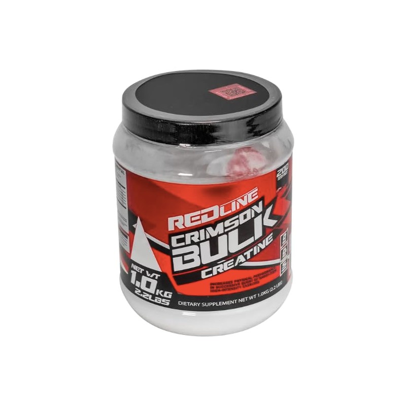 Redline Creatina Monohidratada Crimson Bulk Natural 1 Kg 200 servicios