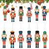 ZDNT 12 Pcs Wooden Christmas Nutcracker Soldier,Christmas Nutcracker Decorations,Xmas Tree