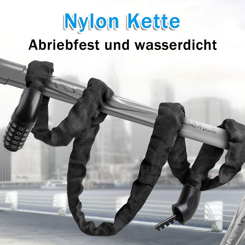 Bicycle Lock High Security with 5 Digit 100 cm Length,
