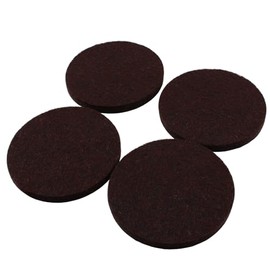 Lamvbls Felt Furniture Pads 50mm Brown Round Self Adhesive Furniture Pads, Anti Scratch Floor Protectors, Round Dark Brown 12 PCS
