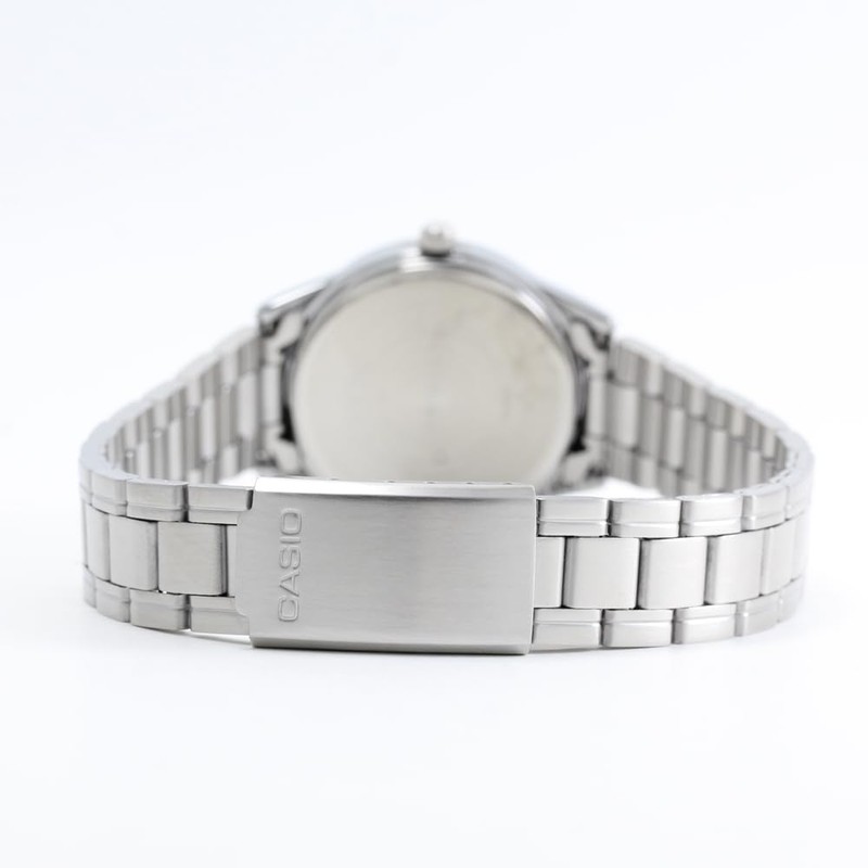 CASIO LTP-V005D-2B3 Women's Wristwatch, Quartz, Analog, Stainless Steel, Metal, Silver,