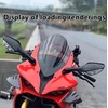 Minho Motorcycle Rearview Mirrors with Built-In Turn Signals Fit for