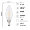 E12 LED Bulb 25W Equivalent Frosted Candelabra Light Bulbs Sofe