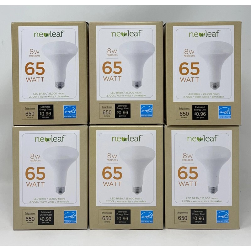 New Leaf (LOT OF 6) NewLeaf Dimmable LED Warm White