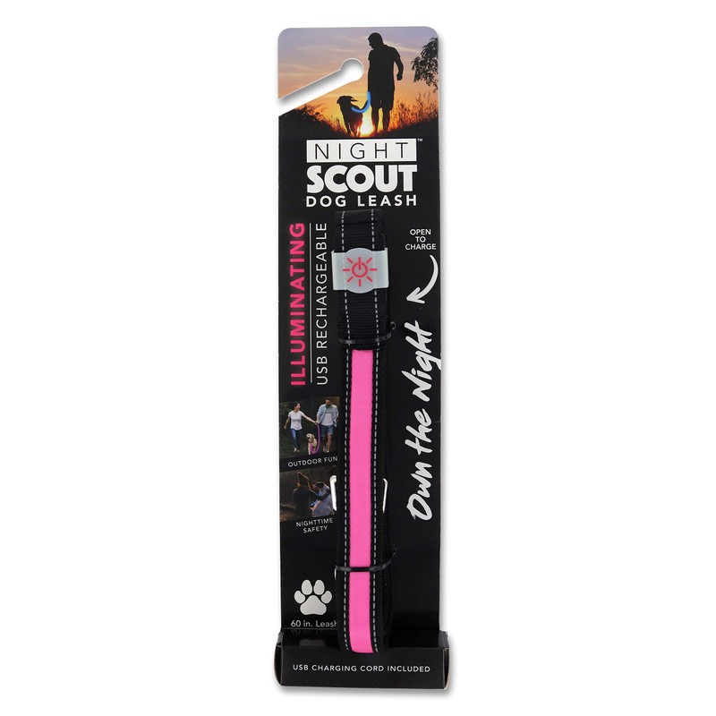 Night Scout Dog Leash (Pink)