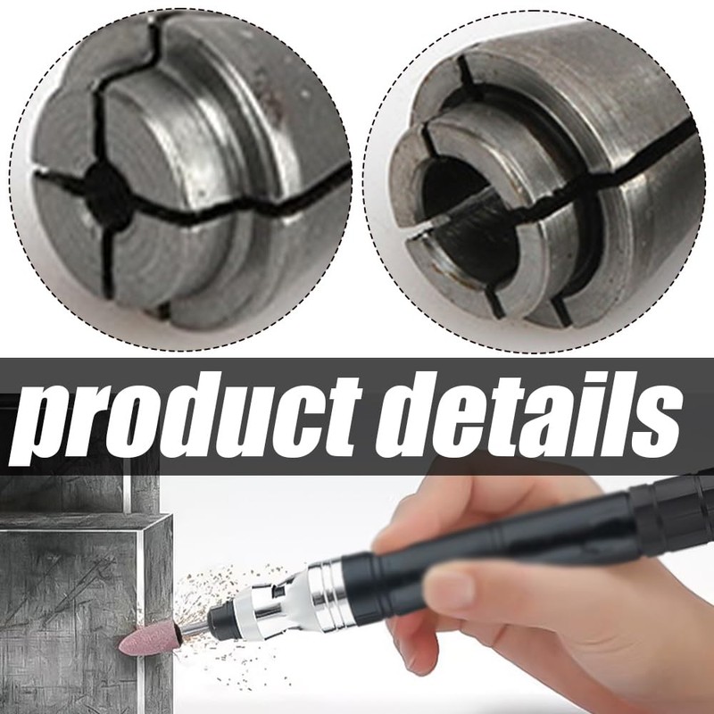 6 Pack Die Grinder Collet, Grinding Machine Clamping Collet Adapter