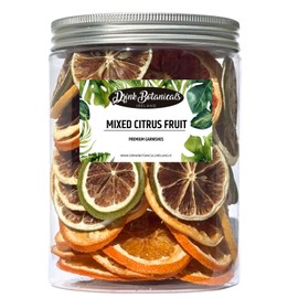 Drink Botanicals Ireland Mixed Dehydrated Citrus Fruits | Dried Orange, Lime, Lemon, Grapefruit Slices | 50+Slices | 100% Natural | Cocktail Garnishing, Wreath, Cakes | 5.29 oz,150G | Recyclable Jar