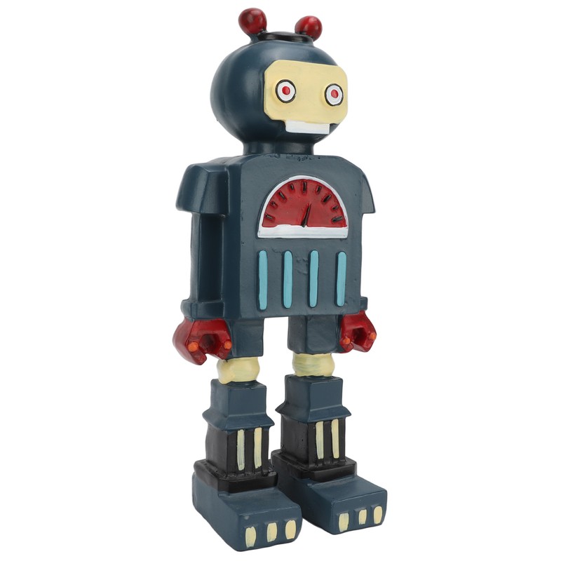 Blue Retro Robot Classic Anti Aging Robot Figurine Elaborately Crafted