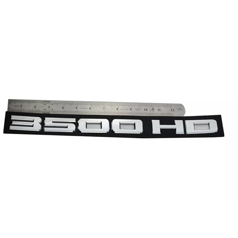 2pcs Matte Black 3500HD 3500 HD Nameplates Emblems Badges Plastic