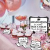 20PCS Candy Buffet Labels, 1 Black Glitter Graduation Table Sign