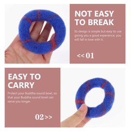 MILISTEN Pillow Tender Singing Bowl Mat Wool Felt Cloth Singing Bowl Cushion Cushion Pillow