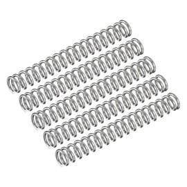 QUARKZMAN Pack of 5 Compression Spring 304 Stainless Steel Compression Springs Spring Spring Coil Spring Steel Spring 5 mm AD 0.8 mm Wire Size 40 mm Free Length Silver Tone