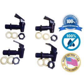 AquaNation BPA Free Replacement Cooler Faucet Water Jug Ceramic Crock Spigot Spout - Blue