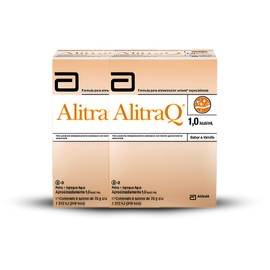 AlitraQ Abbott | Fórmula Semi-Elemental Especializada con L-Glutamina y L-Arginina | 76 g para 250 ml Sabor Vainilla | 2 Piezas
