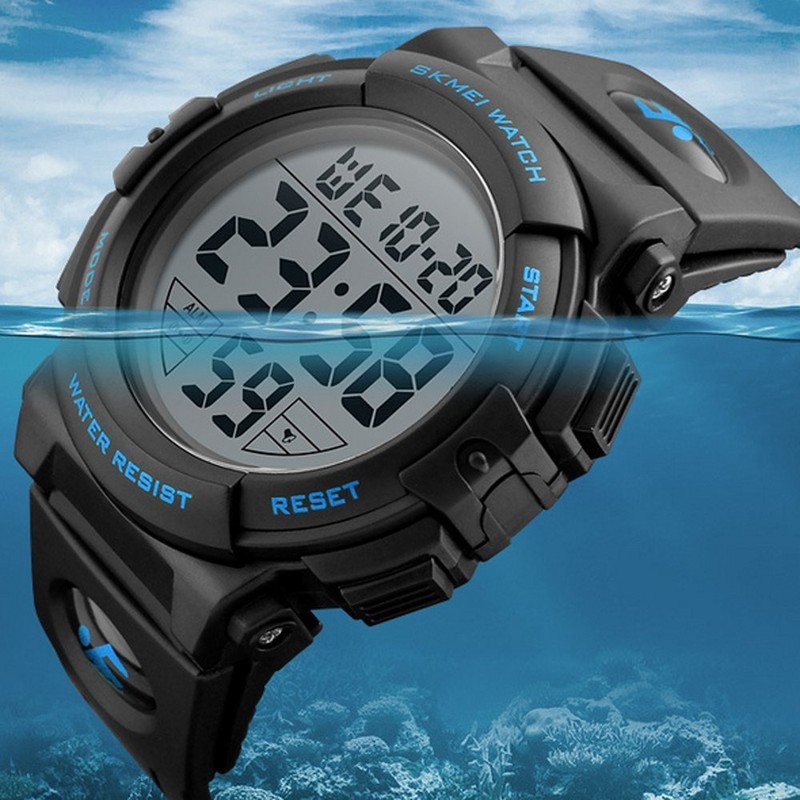 Timever Digital Wrist Watch, Men's, Waterproof, w/Stopwatch, LED, Running Watch,