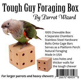 Natural Foraging Box Toy for Parrots