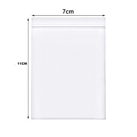 500 Zip Bags Small Plastic Bags Closure Resealable Ziplock Bags Ziplock Bags Freezer Bags Zip Poly Bags 7 x 11 cm