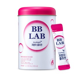 BB LAB Good Night Collagen, Low Molecular Collagen Powder Stick Supplement, Marine Collagen, Fish Collagen, Vitamin C, Hyaluronic Acid, 12 Probiotics, Fast Absorption, Mix Berry Flavor - 30 Ct