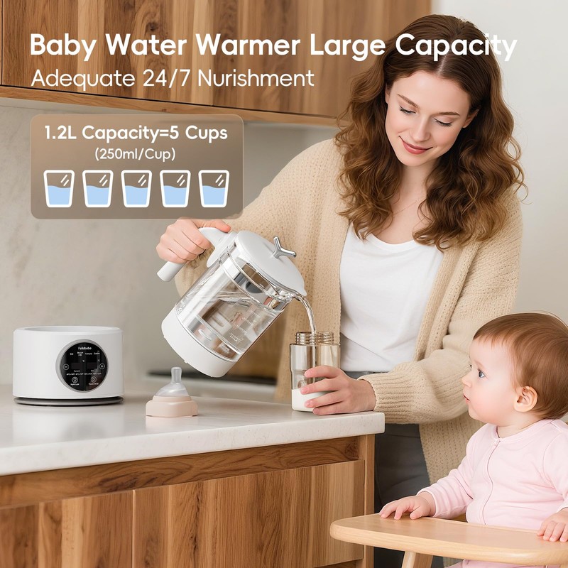 Baby Bottle Warmer, Baby Milk Warmer Glass Electric Kettle Boil,