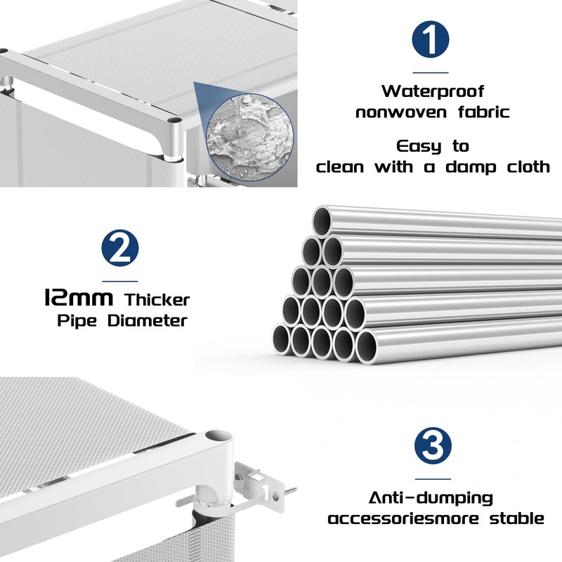 Mavivegue Book Shelf, 12 Cube Storage Organizer, Closet Storage Organizer,
