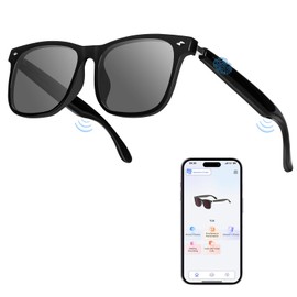 Luckit Smart Glasses, AI Bluetooth Glasses with Speaker 115 Languages AI Translator Accents Real Time Translation UV Protection Polarized Lens Sunglasses Glasses for Men & Woman Gaming Meeting Travel