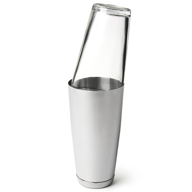 Chef Inox 18/8 Stainless Steel Cocktail Shaker Base with Glass