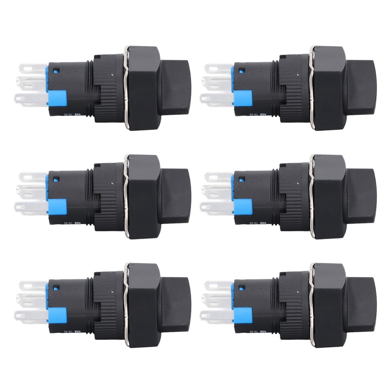 25Pcs Rotary Switch Knob 2 Position Self Locking Square Selector