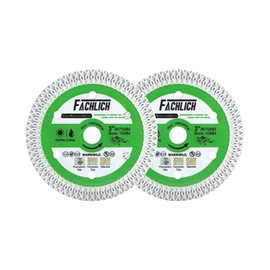 FACHLICH 3 inch Diamond Blade - Tile Cutting Disc 2pcs 75mm X Mesh for Cutting Ceramic Hard Porcelain Marble 3/8"(10mm) Arbor