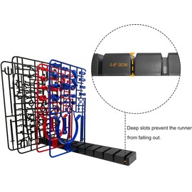 maptipjoy Model Sprue Holder for Gundam,Runner Holder Stand Organizer Rack for Gundam Models,Frame Parts Holder DIY,Plastic Tool for Hobby Model Making,Action Figure Accessories (Black)