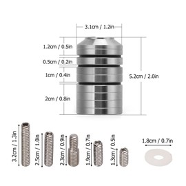 Bow Stabilizer, Weights Balance Bar Counterweight Kit Archery Bow Stabiliser Stainless Steel Counterweight Shock Absorption Archery Bow Balance Bar for Recurve Bow Compound Bow